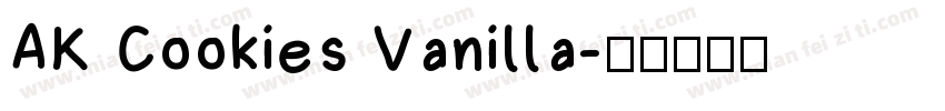 AK Cookies Vanilla字体转换